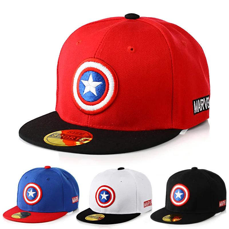 America Childrens Cap Boys Embroidery Circle Five-pointed Star Hat Summer Men And Women Children Snapback Hip Hop Ha